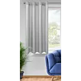 Zasłona srebrna z matowej gładkiej tkaniny 140x175 cm przelotka - RITA