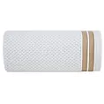 Ręcznik kąpielowy 50x90 cm bawełniany kolor biały w pasy 500 g/m2 MADLEN