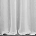 Firana biała o strukturze drobnego deszczyku przeplatana złotą nicią 140x250 cm przelotka LUNA