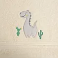 Ręcznik kąpielowy 50x90 cm bawełniany kolor kremowy aplikacja z dinozaurami 450 g/m2 BABY 40