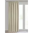 Zasłona ciemnobeżowa z matowej gładkiej tkaniny 140x270 cm taśma - RITA