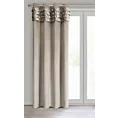 Zasłona welwetowa beżowa zdobiona falbanami 140x250 cm przelotka - ERIN