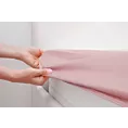 Prześcieradło jersey z gumką 180x200 cm z bawełny kolor pudrowy róż 125 g/m2 Design 91
