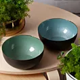 Metalowa misa DORA z zielonym wnętrzem