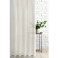 Firana szyta na taśmie 5 cm kremowa z miękkiej i połyskliwej tkaniny, wykończona obciążnikiem