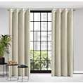 Zasłona welwetowa beżowa 140x250 cm przelotka - ROSA - Design 91