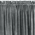 Zasłona welwetowa grafitowa z połyskiem 140x270 cm na taśma - SAMANTA
