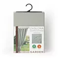 Zasłona srebrna z wodoodpornej tkaniny idealna do ogrodu i na taras 155x260 cm szelki/rzep - GARDEN