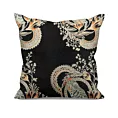 Poszewka szyta czarno złota z tkaniny w elegancki orientalny wzór z błyszczącą nicią Italissima Eva Minge