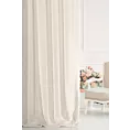 Zasłona szyta na taśmie 5 cm SAFARI kremowa z miękkiej welwetowej tkaniny z połyskiem
