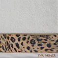 Ręcznik kąpielowy 70x140 cm bawełniany kolor kremowy,czarny z designerską bordiurą 500 g/m2 EVA 23 Eva Minge