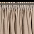 Zasłona welwetowa beżowo, szampańska zdobiona przecieranym wzorem 140x270 cm taśma - RENIA