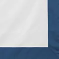 Pościel 220x200 cm bawełniana z makosatyny kolor biały, granatowy z kontrastującą kantą Reina Line