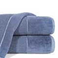 Ręcznik kąpielowy 70x140 cm bawełniany kolor niebieski z bordiurą z weluru 500 g/m2 LUCY