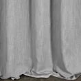 Zasłona srebrna z dodatkiem lnu i efektem deszczyku 140x300 cm taśma - JUDYTA