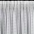 Zasłona biała zdobiona subtelnymi chwostami, ażurowa 140x270 cm taśma ADORA