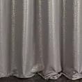 Zasłona szyta na taśmie 5 cm srebrno złocista z połyskującej tkaniny z geometrycznym, drobnym wzorem Pierre Cardin