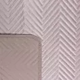 Narzuta welwetowa pudrowy róż 170x210 cm pikowana w jodełkę metodą hot press SOFIA Eurofirany Premium