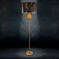LIMITED COLLECTION Lampa stojąca VICTORIA 2 z podstawą łączącą szkło i metal oraz welwetowy abażur