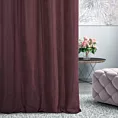 Zasłona szyta na taśmie 5 cm DORA - HIT burgundowa z miękkiej tkaniny o welurowej strukturze