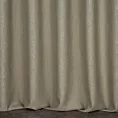 Zasłona szyta na taśmie 5 cm popielata z tkaniny z dodatkiem połyskującej nici, z widocznym ozdobnym splotem