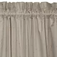 Zasłona welwetowa beżowa ze złotym wzorem przecierki 140x300 cm taśma - NADIA
