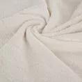 Ręcznik do rąk 30x50 cm bawełniany kolor kremowy z bordiurą w formie trzech tkanych paseczków 500 g/m2 RENI