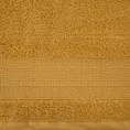 Ręcznik kąpielowy 70x140 cm bawełniany kolor musztardowy w pasy przetykany błyszczącą nicią 500 g/m2 APRIL