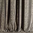Zasłona szyta na tunelu GISELL stalowo złota z eleganckiej tkaniny w nowoczesny zwierzęcy wzór Italissima Eva Minge