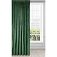 Zasłona ciemnozielona z matowego welwetu 140x270 cm taśma - MELANIE
