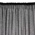 Firana czarna o strukturze drobnej siatki 140x270 cm taśma CELINE