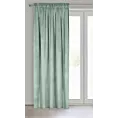 Zasłona jasnomiętowa z matowego welwetu 140x270 cm taśma - MELANIE