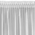 Firana biała z lśniącej organtyna peru z pięcioma falbanami 400x270 cm taśma CHARLOTTE 5