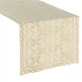 Bieżnik na stół 40x140 cm jasnobeżowy ażurowy MARTHA w stylu boho