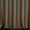 Zasłona szyta na taśmie 5 cm brązowa z miękkiej tkaniny z efektem melanżu