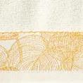 Ręcznik do rąk 30x50 cm bawełniany kolor kremowy,złoty z żakardową bordiurą w liście 400 g/m2 AGIS