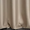 Zasłona szyta na taśmie 5 cm beżowa z tkaniny z dodatkiem połyskującej nici, z widocznym ozdobnym splotem