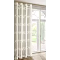 Zasłona jasnobeżowy zdobiona fantazyjnym wzorem 140x250 cm przelotka - SOTERA - Eva Minge