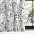 Zasłona naturalna w stalowe liście 140x250 cm przelotka - HARIET