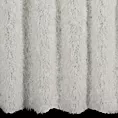Firana biała z etaminy zdobiona w dolnej cześci firany puszystą futrzaną aplikacją 140x250 cm przelotka MARION