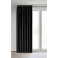 Zasłona czarna z welwetowej tkaniny 80x270 cm (wymiar podany na gotowo) system flex - MELANIE
