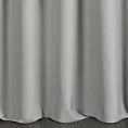 Zasłona szyta na flexach popielata z tkaniny blackout zaciemniającej w 100% o naturalnej strukturze