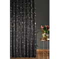 Zasłona szyta na taśmie 5 cm czarno złocista z tkaniny welwetowej zdobionej połyskującym drukiem