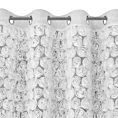 Zasłona biała z siateczki zdobiona różami 3D 140x250 cm przelotka - ROSES1 Eva Minge