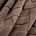 Koc flano 170x210 cm ciemnobeżowy zdobiony wytłaczanym wzorem CARO Design 91