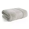 Ręcznik kąpielowy 50x90 cm bawełniany kolor srebrny zdobiony metaliczna nicią 500 g/m2 ROYAL