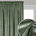 Zasłona ciemnomiętowa z matowego welwetu 140x270 cm taśma - MELANIE