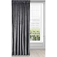 Zasłona grafitowa z matowego welwetu 140x270 cm taśma - MELANIE