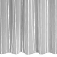 Firana szyta na taśmie 5 cm biała z tkaniny w pionowe pasy i efektem deszczyku, wykończona obciążnikiem