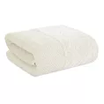 Ręcznik do rąk 30x50 cm bawełniany kolor kremowy o ryżowej strukturze z welwetową bordiurą 500 g/m2 LOREN